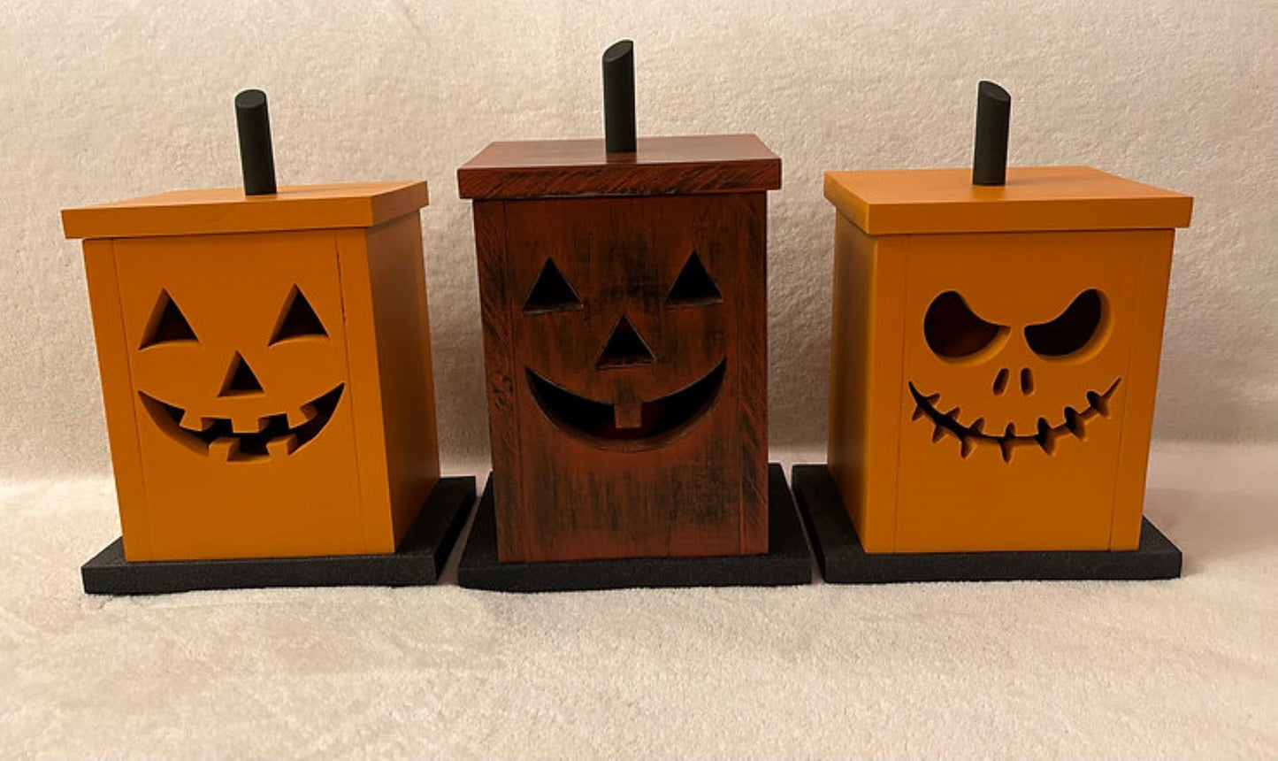 Wooden Jack O' Lantern
